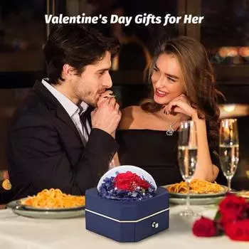 Сохраненная настоящая роза в подарок с ожерельем «Я люблю тебя», вечные цветы, романтика