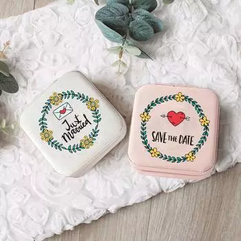 Сохраните дату Шкатулка для драгоценностей Свадьба Свадебная вечеринка Хранение ювелирных изделий для девочек Шкатулка для драгоценностей Предложение руки и сердца Подарки подружкам невесты