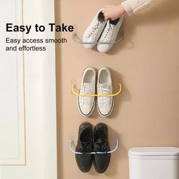 Сохраняйте чистоту и экономьте место. Отличный органайзер для домашних тапочек. Подставка для тапочек в ванной. светло-синий