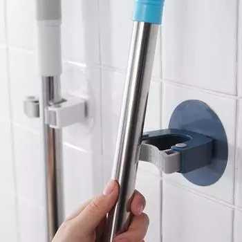 Сохраняйте чистоту, простая установка, удобная, большая несущая способность, без отверстий, настенный держатель для швабры, настенный держатель для швабры белый