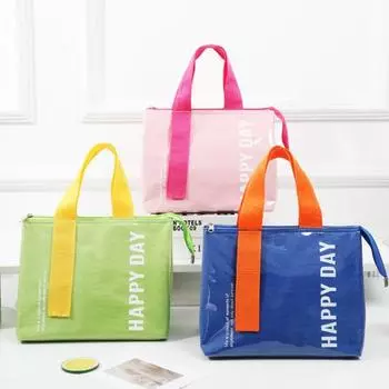 Сохраняйте свежесть, складная, портативная термосумка для ланча довольно большой емкости, сумка для бенто королевский синий