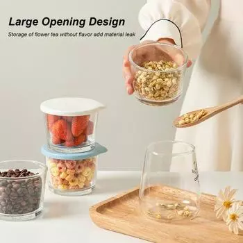 Сохраняйте свежесть видимой полезной 260 мл штабелируемый стеклянный холодильник освежающий контейнер для пищевых продуктов фиолетовый