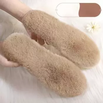 Сохраняйте тепло, стельки с подогревом для ног, теплые стельки для зимней обуви, имитация подошвы кролика, утолщенные грелки для обуви 35 белый