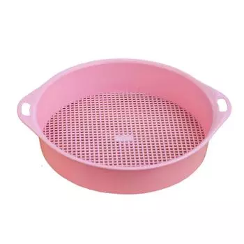 Soil Sifter 3mm PP Tetragonum Hole Soil Sifter Portable Soil Sifter Screen Filtering Earth and розовый
