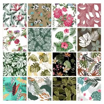 Soimoi 16 шт., комплект из четверти жира, тропический принт, 18 x 22 , сделай сам, пэчворк, предварительно вырезанная ткань для квилтинга из 100 хлопка 18X22 Inches разноцветный