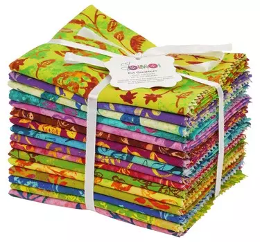 Soimoi 16 шт., комплект из четверти жира, батик с принтом, 18 x 22 , сделай сам, пэчворк, предварительно вырезанная ткань для квилтинга из 100 хлопка 18x22 inches разноцветный