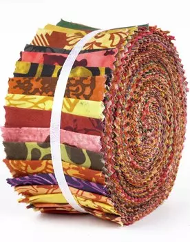 Soimoi 40 шт. хлопчатобумажная ткань с принтом батик для выстегивания ремесленных полосок 2,5x42 дюйма желейный рулон-горчичный 1.5x42inches жёлтый