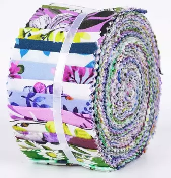 Soimoi 40 шт., хлопчатобумажные ткани с цветочным принтом, предварительно вырезанные ткани для квилтинга, полоски для рукоделия, 2,5 дюйма, желейный рулон - пастель 1.5x42 inches зелёный
