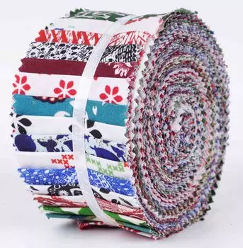 Soimoi 40 шт., хлопковая ткань с блочным принтом, предварительно вырезанная ткань для квилтинга, полоски для рукоделия, 2,5x42 дюйма, желейный рулон - 1.5x42inches разноцветный