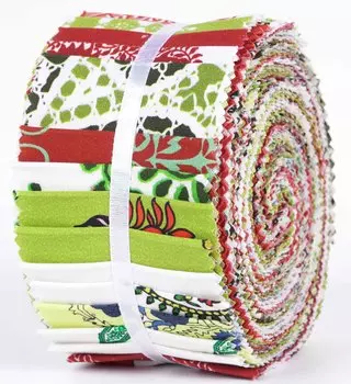 Soimoi 40 шт., хлопковая ткань с блочным принтом, предварительно вырезанная ткань для квилтинга, полоски для рукоделия, 2,5x42 дюйма, желейный рулон - 1.5x42inches зелёный