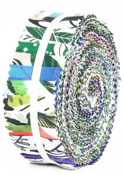 Soimoi 40 шт., предварительно нарезанные полоски ткани с тропическим принтом, рулоны 1,5x42 дюйма, рулоны хлопкового желе для квилтинга- 1.5x42 inches разноцветный