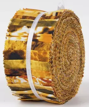 Soimoi 40 шт., предварительно вырезанные хлопковые ткани с принтом в виде галстука, для квилтинга, полоски для рукоделия, 2,5x42 дюйма, рулон желе- 1.5x42inches жёлтый