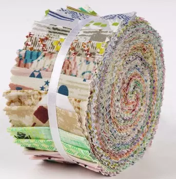 Soimoi 40 шт., предварительно вырезанные хлопковые ткани с геометрическим и текстурным принтом для выстегивания ремесленных полосок 2,5x42 дюйма, рулон желе- 1.5x42inches разноцветный