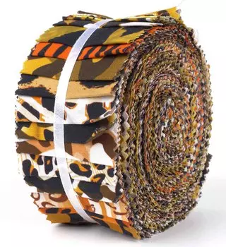 Soimoi 40 шт., предварительно вырезанные хлопковые ткани с цветочным художественным принтом для стеганых ремесленных полосок 2,5x42 дюйма, рулон желе- 1.5x42inches коричневый