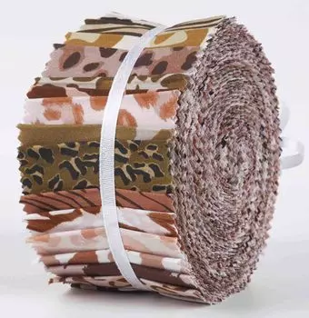 Soimoi 40 шт., предварительно вырезанные хлопковые ткани с принтом животных для квилтинга, полоски для рукоделия, 2,5x42 дюйма, рулон желе-