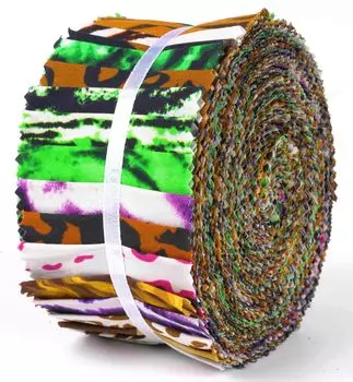 Soimoi 40 шт., предварительно вырезанные хлопковые ткани с принтом животных для квилтинга, полоски для рукоделия, 2,5x42 дюйма, рулон желе- 1.5x42inches разноцветный