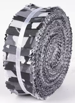 Soimoi 40Pcs Tie Dye Print Precut Ткани Полоски Roll Up 1.5x42inches Хлопковое желе Рулоны для квилтинга- 1.5x42inches чёрный