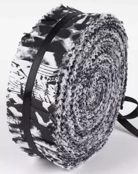 Soimoi 40Pcs Tie Dye Print Precut Ткани Полоски Roll Up 1.5x42inches Хлопковое желе Рулоны для квилтинга- 1.5x42inches чёрный