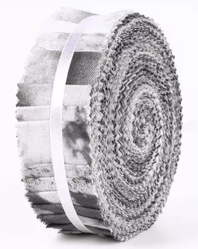 Soimoi 40Pcs Tie Dye Print Precut Ткани Полоски Roll Up 1.5x42inches Хлопковое желе Рулоны для квилтинга- 1.5x42inches чёрный