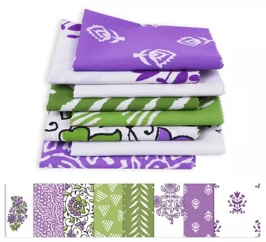Soimoi 8 Pc Fat Quarter Bundle - азиатский блочный принт 18 x 22 DIY пэчворк - 100 хлопковая предварительно нарезанная ткань для квилтинга (Зеленый & 18x22 зелёный