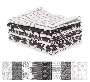 Soimoi 8 Pc Fat Quarter Bundle, японский сашико с принтом 18 x 22 DIY пэчворк - 100 хлопковая предварительно вырезанная ткань для квилтинга белая и 18x22 белый