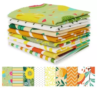 Soimoi 8 Pc Fat Quarter Bundle - Тропический летний принт 18 x 22 DIY Пэчворк - 100% хлопка, предварительно вырезанная ткань для квилтинга 18x22 разноцветный