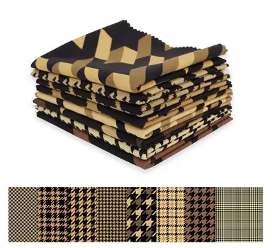 Soimoi 8 шт., комплект из четверти жира, принт в ломаную клетку, 18 x 22 дюйма, сделай сам, пэчворк, предварительно нарезанная ткань для квилтинга, 100% хлопка, коричневый и 18x22 коричневый