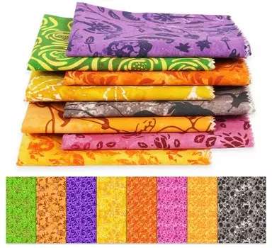 Soimoi 8 шт., комплект из четверти жира, принт батик, 18 x 22 дюйма, сделай сам, лоскутное шитье, предварительно вырезанная ткань для квилтинга из 100 хлопка 18x22 inches разноцветный