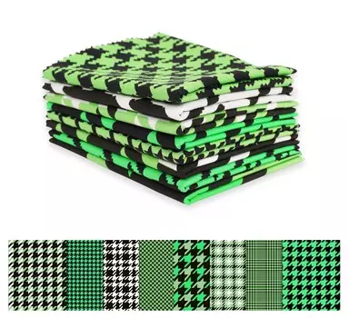 Soimoi 8 шт., комплект из четверти жира, принт в ломаную клетку, 18 x 22 , сделай сам, пэчворк, 100% хлопка, предварительно вырезанная ткань для квилтинга, зеленая и 18x22 зелёный
