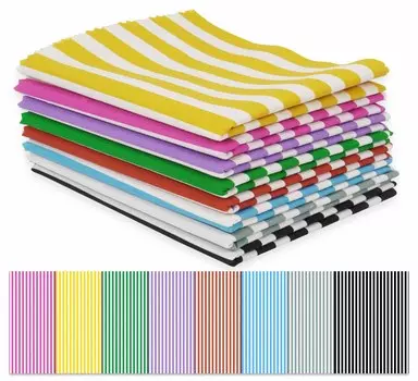 Soimoi 8 шт., комплект из четверти жира, принт в радужную полоску, 18 x 22 , сделай сам, пэчворк, 100% хлопок, предварительно вырезанная ткань для квилтинга 18x22 разноцветный