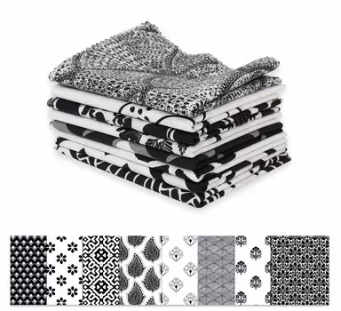 Soimoi 8 шт., комплект из четверти жира, азиатский блочный принт, 18 x 22 , сделай сам, пэчворк, 100% хлопок, предварительно вырезанная ткань для квилтинга, белая и 18x22 белый