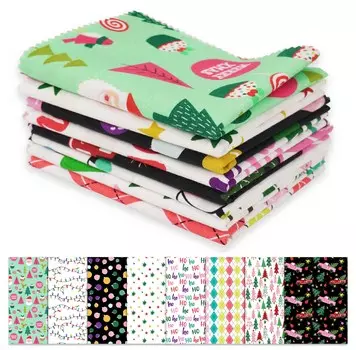 Soimoi 8 шт., комплект из четверти жира, рождественский принт, 18 x 22 , сделай сам, лоскутное шитье, предварительно вырезанная ткань для квилтинга из 100 хлопка 18x22 разноцветный