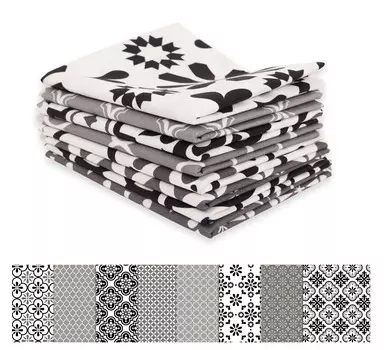 Soimoi 8 шт., комплект из четверти жира, мозаичный принт, 18 x 22 , сделай сам, пэчворк, 100% хлопка, предварительно вырезанная ткань для квилтинга, белая и 18x22 белый