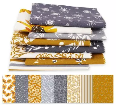 Soimoi 8 шт., комплект из четверти жира, цветочный принт папоротника, 18 x 22 , сделай сам, пэчворк, 100 хлопковая предварительно нарезанная ткань для квилтинга, серая и 18x22