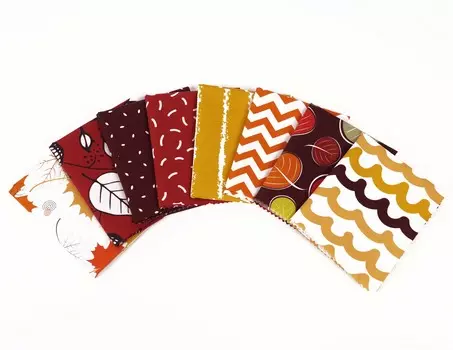 Soimoi 8 шт., комплект из четверти жира, осень-осень, принт 18 x 22 , сделай сам, пэчворк, предварительно вырезанная ткань для квилтинга из 100 хлопка, темно-бордовый, оранжевый и 18x22