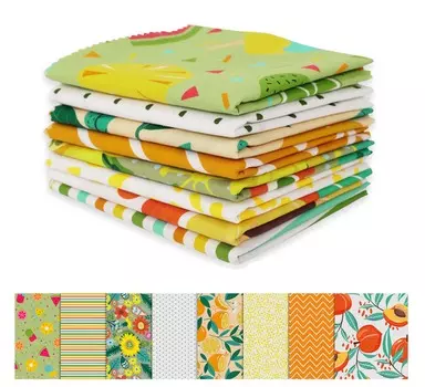 Soimoi 8 шт., комплект из четверти жира, тропический летний принт, 18 x 22 , сделай сам, пэчворк, 100 хлопковая ткань для квилтинга, предварительно вырезанная 18x22 разноцветный