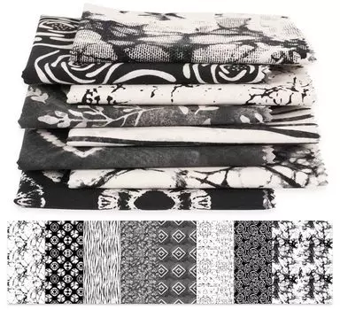 Soimoi 8 шт., комплект из четверти жира, принт батик, 18 x 22 , сделай сам, пэчворк, 100% хлопка, предварительно вырезанная ткань для квилтинга, белая и 18x22 inches белый