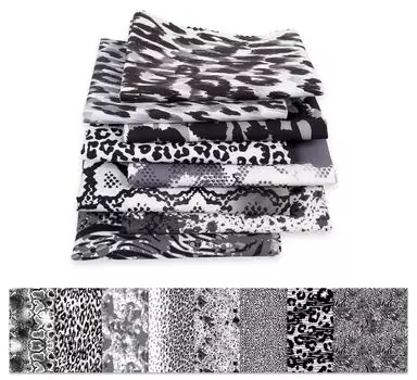 Soimoi 8 шт., комплект из четверти жира, с принтом из кожи животных, 18 x 22 дюйма, сделай сам, пэчворк, 100% хлопок, предварительно вырезанная ткань для квилтинга (Белый & 18x22 белый