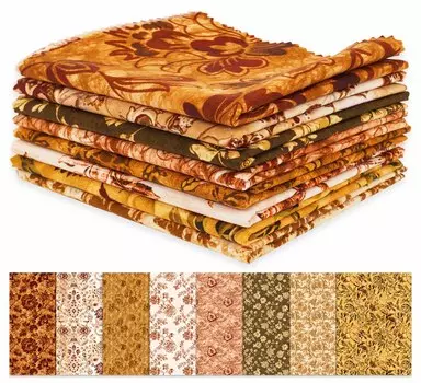Soimoi 8 шт., комплект из четверти жира, текстура с цветочным принтом, 18 x 22 , сделай сам, пэчворк, предварительно вырезанная ткань для квилтинга из 100 хлопка 18x22 inches коричневый