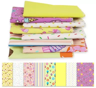 Soimoi 8 шт. комплект толстых четвертей, пастельная конфетная тема с принтом 18 x 22 DIY пэчворк-100 хлопок предварительно вырезанная ткань для квилтинга 18x22 разноцветный
