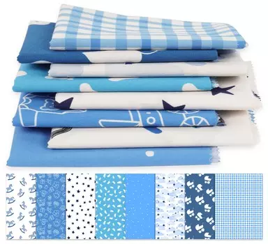 Soimoi 8 шт. комплект толстых четвертей, принт для мальчика 18 x 22 DIY лоскутное шитье-100 хлопок предварительно вырезанная ткань для квилтинга 18x22 inches синий