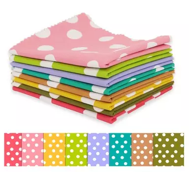 Soimoi 8 шт. комплект толстых четвертей - ретро-принт в горошек 18 x 22 DIY пэчворк - 100 хлопковая предварительно вырезанная ткань для квилтинга 18x22 разноцветный