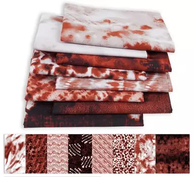 Soimoi 8 шт., набор из четверти жира - галстук и краска с принтом 18 x 22 DIY пэчворк - предварительно нарезанная ткань для квилтинга из 100 хлопка (Красный & 18x22 красный