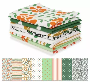Soimoi 8 шт., набор из четверти жира, базовый принт, 18 x 22 , сделай сам, пэчворк, ткань для квилтинга, предварительно вырезанная из 100 хлопка 18x22 разноцветный