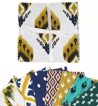 Soimoi азиатский икат с принтом, предварительно вырезанная 5-дюймовая хлопчатобумажная ткань, стеганая квадратная ткань, очаровательный набор, сделай сам, лоскутное шитье, ремесло- 5x5inches разноцветный