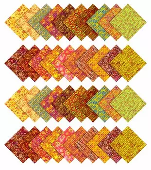 Soimoi Batik Print Precut 5-inch Cotton Fabric Quilting Squares Charm Pack DIY Patchwork Sewing 5x5 зелёный