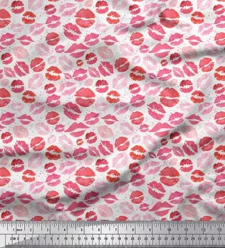 Soimoi Белый японский креп-атласная ткань для губ Женская ткань с принтом на метр 42 дюйма 42 Inch Wide - Poly Crepe белый