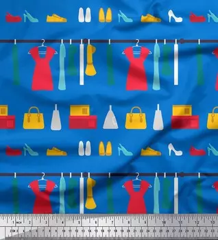 Soimoi Blue Japan креп-сатиновая ткань для обуви, сумок и платьев женская ткань с принтом 1 метр 42 дюйма 42 Inch Wide - Poly Crepe фиолетовый