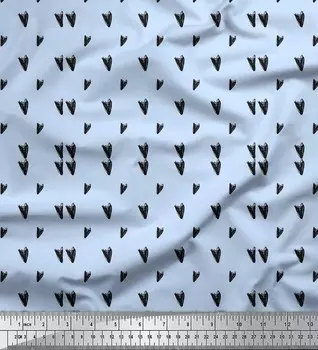 Soimoi Blue Япония Креп Атлас Ткань Абстракции Абстрактная Печатная Ткань 1 метр 42 дюйма 42 Inch Wide - Cotton Voile синий