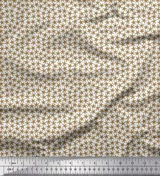 Soimoi Brown Rayon Fabric Star Print Ткань со звездами шириной 42 дюйма в ярдах 42 Inch Wide - Viscose Chiffon коричневый